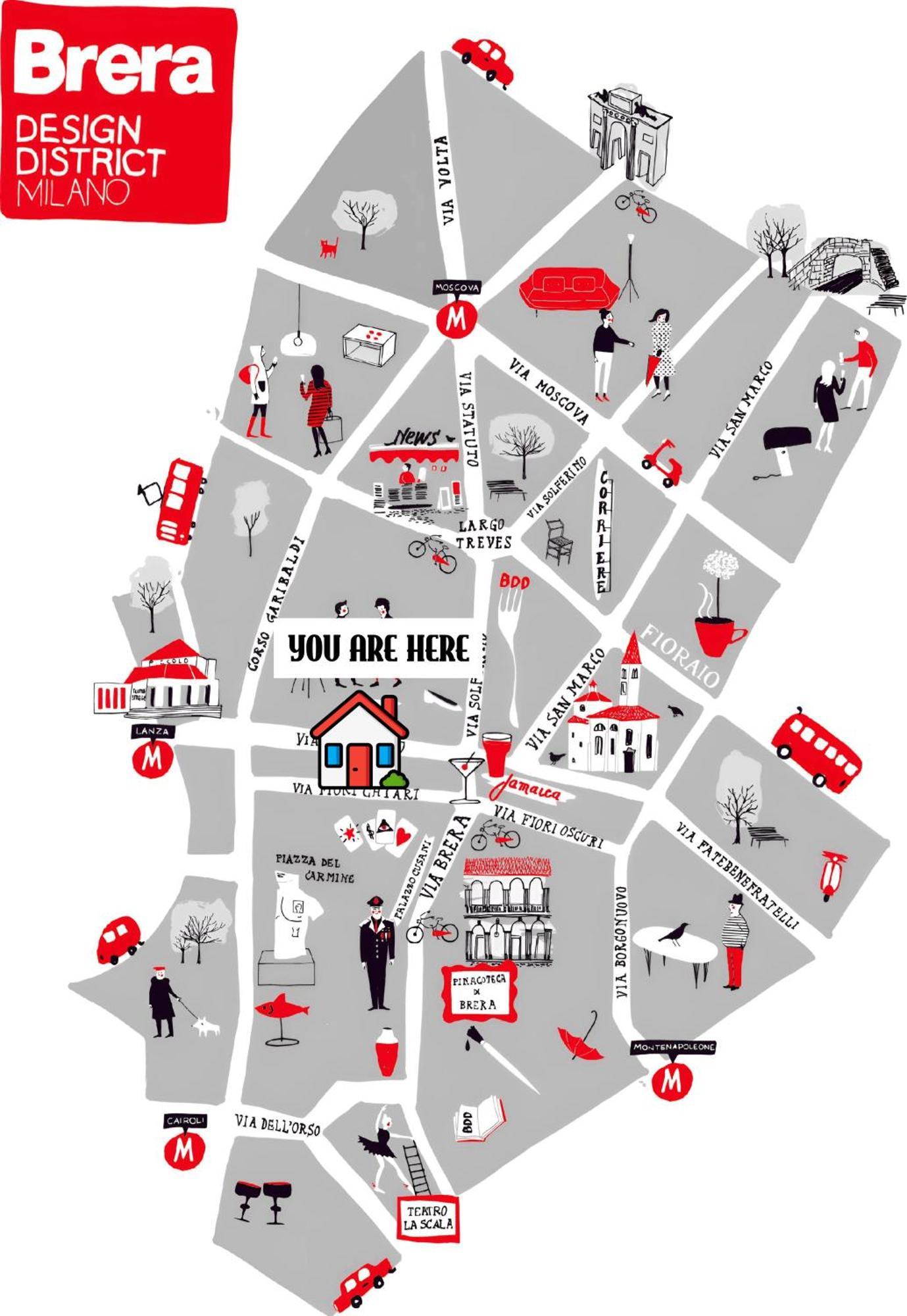 Appartamento Brera Vip Spotlight - Brera - Duomo - Castello Sforzesco - Lanza Metro M2 Milano Esterno foto